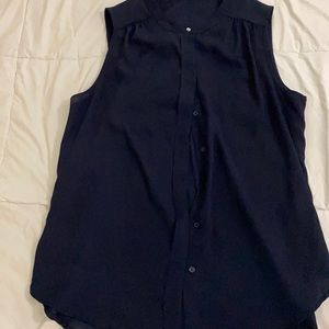 Casual Navy sleeveless blouse